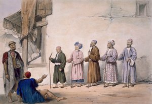 盲目の乞食のひも、カブール、1843 作： James Atkinson